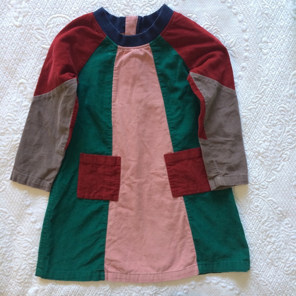 Hanna Andersson Color Block Corduroy Dress